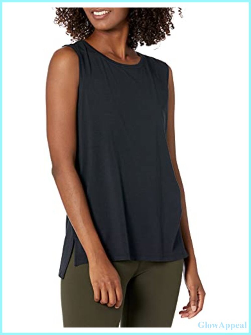 Women's Soft Cotton Relaxed-Fit Tank Top Sleeveless Yoga Workout